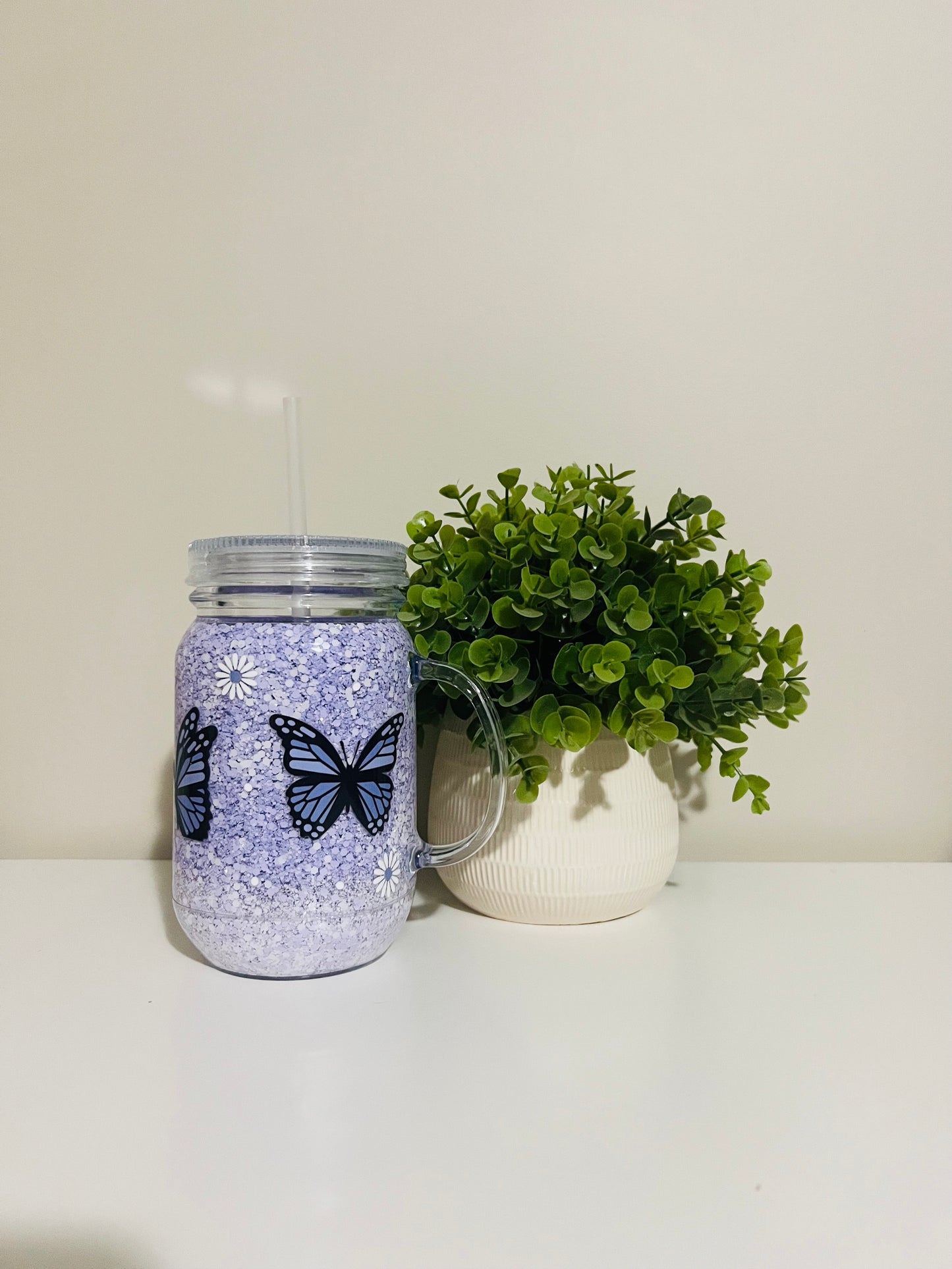 Butterfly Mason Jar Snow Globe