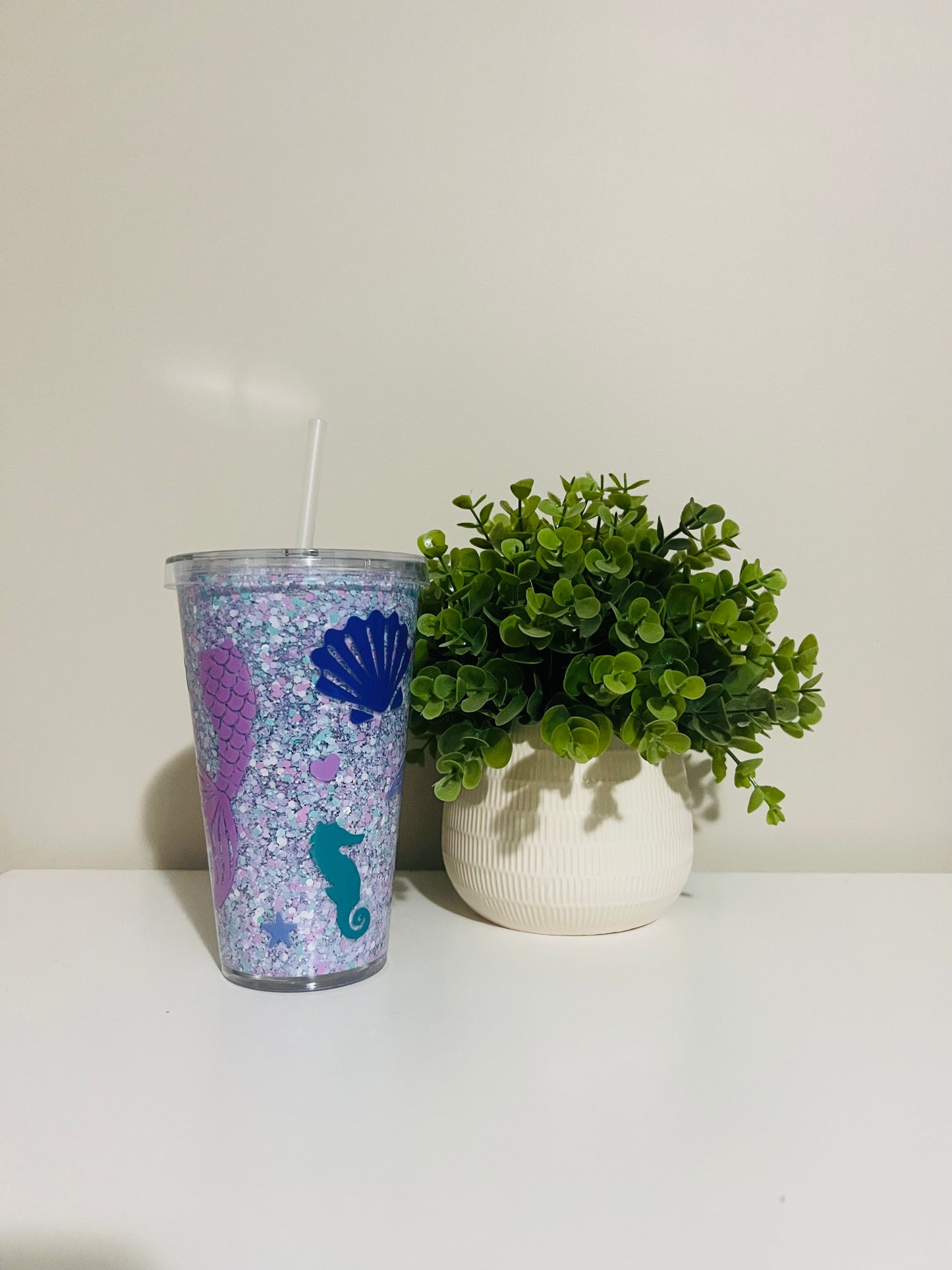 Ocean/Mermaid Flat Top Cup